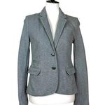 Banana Republic  Knit Blazer Slim Notch Lapel Light Heather Gray Women’s Size 6 Photo 0