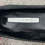 C. Label Size 8 Black Peep Toe Strappy Flats with Beaded Decorative Stone Toe Photo 3