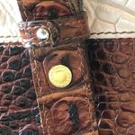 Brahmin  Asher Tri Color Croc Embossed Leather Top Zip Tote Shoulder Bag Photo 10