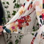 Lovestitch  3/4 Flare Sleeve VNeck  Boho Floral Swing ALine Beach Mini Dress Photo 3