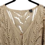 Unbranded Tan Knot Silk Blend Crochet Knit Coastal Cardigan Beach Coverup Size M Size M Photo 2