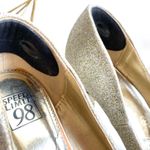 Speed Limit 98 Womens  Gold Open Toe Pumps - Sz 8 Photo 2