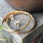 Set Of 2 Pairs Of Gold Earrings! Brand New Photo 0