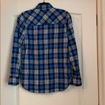 J.Crew  Boy Fit Blue Plaid Shirt Size 2 Photo 5