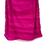 NWT Thirty Thirty Strapless Ruched Mesh Mini Dress Womens S Pink Y2K Party Photo 2