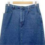 Lee Vintage 90s  Casuals Denim Maxi Skirt Size 10 Rigid Jean Skirt Medium Wash Photo 3
