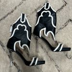 Open Toe Cowboy Boot Sandals Silver Size 7.5 Photo 2