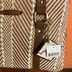 NWT Jamaica Bay Woven Tote | Neutral Brown & Cream Shoulder Bag Photo 4