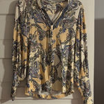 Hale Bob  Women's Paisley Print Blouse - Cream and Blue Photo 0