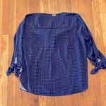 Michael Kors Michael by  blue patterned v neck top size large new with tags Photo 5