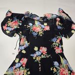 LPA  Button Up Midi Dress in Midnight Roses Photo 11