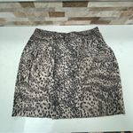 Cloth & Stone  Animal Print False Wrap Skirt Black Tan Sz M 100% Cotton NWT Photo 15