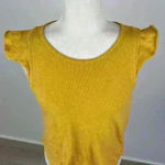 Madewell Gold Short Sleeve Scoop Neck Top Size M Photo 1