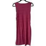 Leith  Burgundy Ruched Side Pullover Knee Length Knit Tank Dress Size Large Photo 1