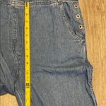 Vintage 90’s Agapo women’s Denim Overalls with American Flag Patch size M Blue Photo 5