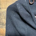 OQQ Black Nylon Spandex ribbed crop Top Size M Photo 2