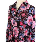 ZARA  Floral Babydoll Dress S Button Front Ruffle Tiered New Photo 9