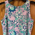 Talbots Floral Effortless Jersey Body Slimming Shift Dress Purple Green Size XS Photo 5