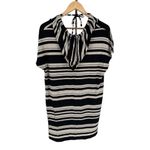 Soma Divine Terry Short Sleeve Hooded Tunic Live Lounge Wear size XL Striped Black Photo 8