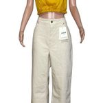 Sézane  Abella Linen-Blend Blouse, Yellow, FR36/US4 Photo 12