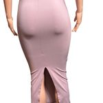 Pretty little thing high waist solid casual pencil maxi skirt S Pink Photo 3