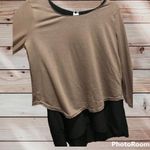 Beige and Black Dressy Work Top Photo 1