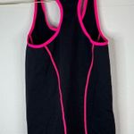 Splash Black and Pink Contrast Trim Stitched One Size Stretch Tank Top Athletic Photo 6
