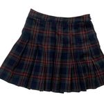 Forever 21 Navy and Red Plaid A-Line Skirt Photo 1
