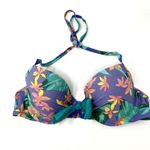 Aerie  Purple Floral Push-up Wired Summer Beach Bikini Set Top 36C Bottom L Photo 1