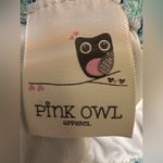 Pink Owl  strapless elastic waist blue pink pattern maxi dress Photo 5