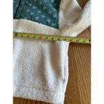 Universal Threads Universal Thread Womens S Sherpa Fleece Jacket With Floral Panels Teal & Cream Photo 11