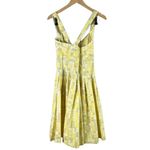 Calvin Klein Fit & Flare Pleated Yellow Polka Dot Sundress Cotton Poplin, Sz 8 Photo 7