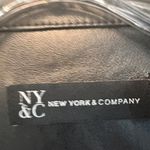 New York & Company Women's Faux Leather Black Tie Photo 6