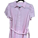 Alexis  for Target Striped Tulip Sleeve Shirt Dress Women’s Size Medium Photo 2