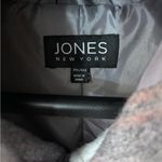 Jones New York Women's Hooded Zip-Up Checkered Pea Coat - Gray Photo 4