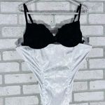Frederick's of Hollywood  Y2K Black and White Corset with Built in Bra Size XL Photo 2
