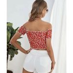 SheIn NEW! Adorable Knit Crop Top W Off Shoulder Short Sleeve Style Photo 5