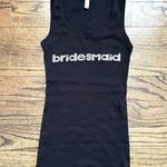 Bridesmaid Womens 3D Black Tank Top Shirt Size Large Wedding Party Bridal Shower Photo 0