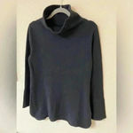 Burgess Lauren tunic mockneck sweater cotton + cashmere size small Black Photo 3