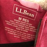 L.L.Bean Womens Full Zip Hoodie Plush Sherpa Lined Pockets Pink M Photo 2