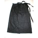 Jill Stuart New NWT Womens Long Black Wool Skirt Designer 6 Wrap Leather Belt Photo 6