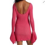 NWT Acler Sanders Ribbed Mini Bodycon Dress In Berry Tulip Sz 4 Pink Photo 1