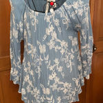 Forgotten Grace 🦋🦋🦋BOGOHO 🦋🦋🦋Floral Blue Women's Top—small Photo 0