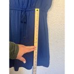 Mango  Suit Blue Dress Keyhole Tapered Waist‎ Cup Sleeve Size 6 Photo 8