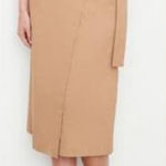 Vince NWT Buckle Wrap Linen Blend Skirt 16 Sandshell Midi Summer Classic NEW 10 Photo 0
