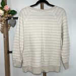 Aerie  Long Sleeve‎ Boat Neck Striped Sweatshirt Size Large Photo 4