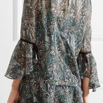 Veronica Beard  • Denver Crew Neck Dress mini floral silk drop waist flowy ruffle Photo 0