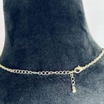 Pale Pink Statement Necklace in Gold Tone 22" Adjustable Photo 3