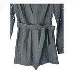 Stylestalker  Romper‎ Women Medium Black Venice Eyelet Plunge Neck Tie Waist Goth Photo 6