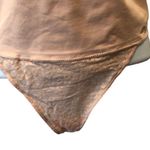 Sofia Intimates Lacy Shaper Sz. L Nude Thong One Piece Stretch Med Compression Tan Size L Photo 3